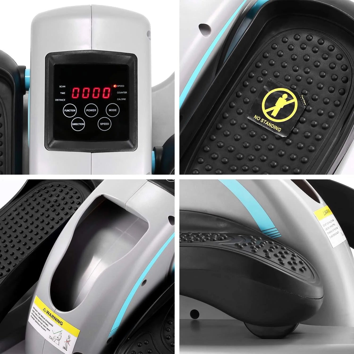 Desk Elliptical Machine for Home Office, Electric Desk Elliptical Trainer with Display Monitor Quiet Compact Pedal Exerciser Gifts for Caring Parents