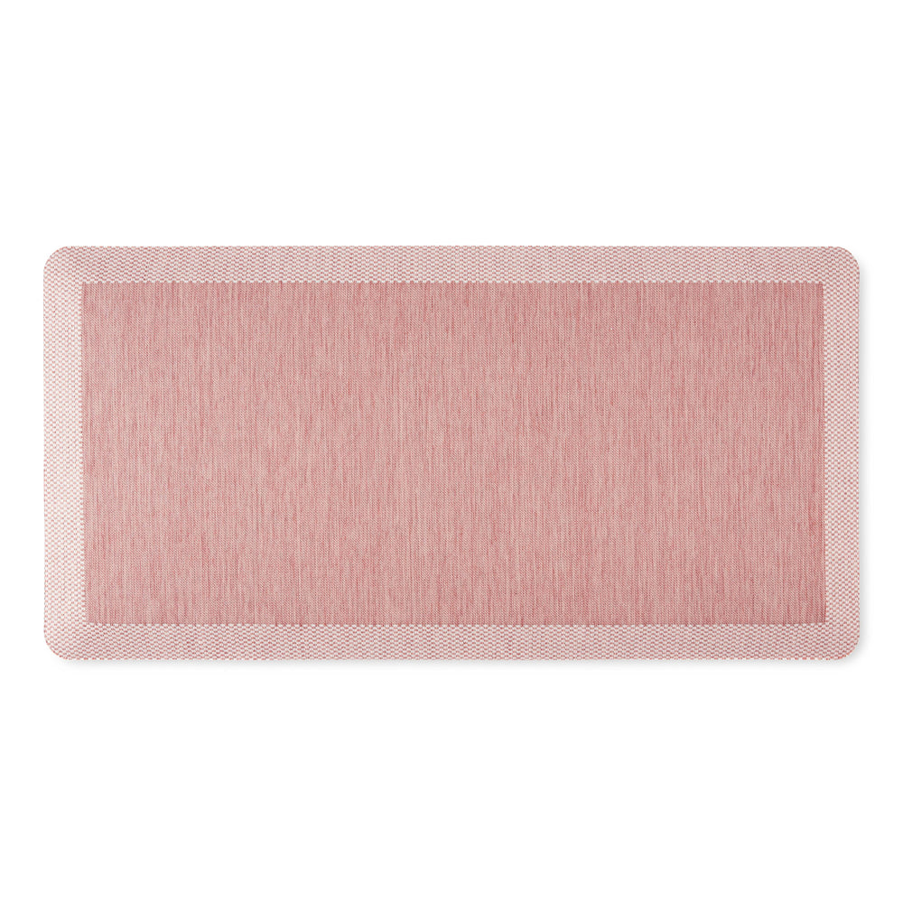 Martha Stewart Mira Modern Heathered Anti-Fatigue Air-Infused Kitchen Mat, Spice Red, 19.6"x39"