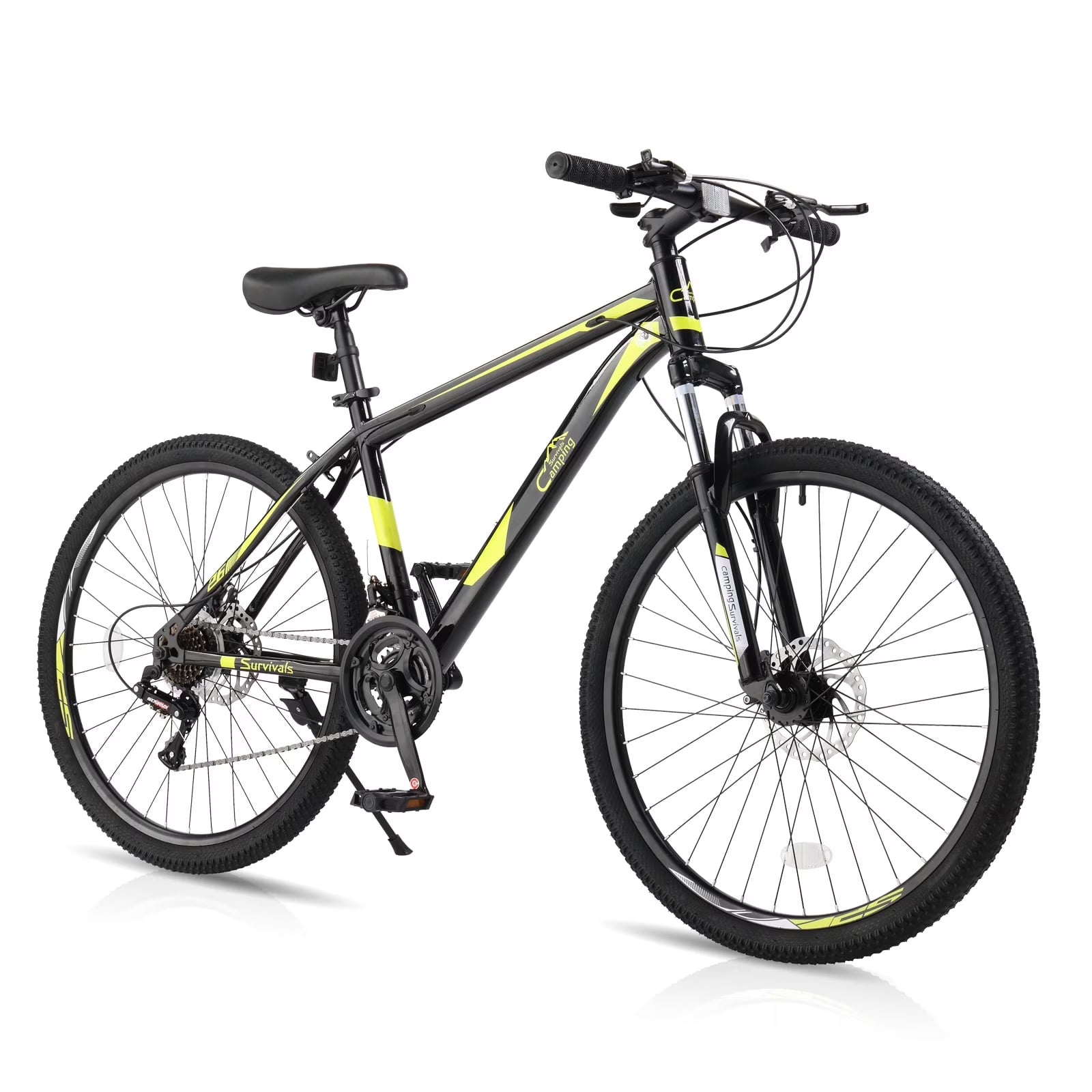 Ubesgoo 26" Lightweight Explorer Mountain Bike, 21 - Speed for Men and Women Disc Brakes & Suspension, Red/Black