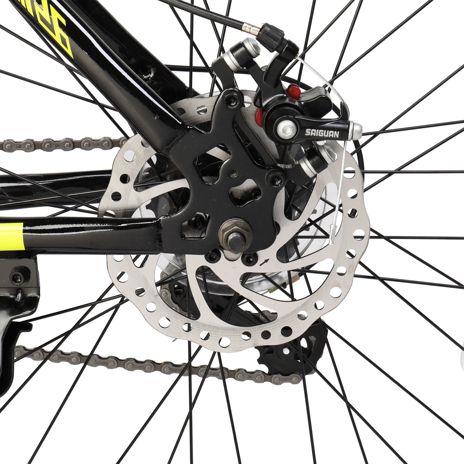 Ubesgoo 26" Lightweight Explorer Mountain Bike, 21 - Speed for Men and Women Disc Brakes & Suspension, Red/Black